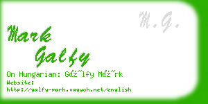 mark galfy business card